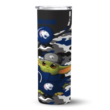 Customized South Alabama Jaguars Yoda Camo Blue Black Skinny Tumbler