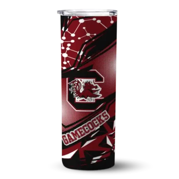 Customized South Carolina Gamecocks Helmet Clash Garnet Skinny Tumbler