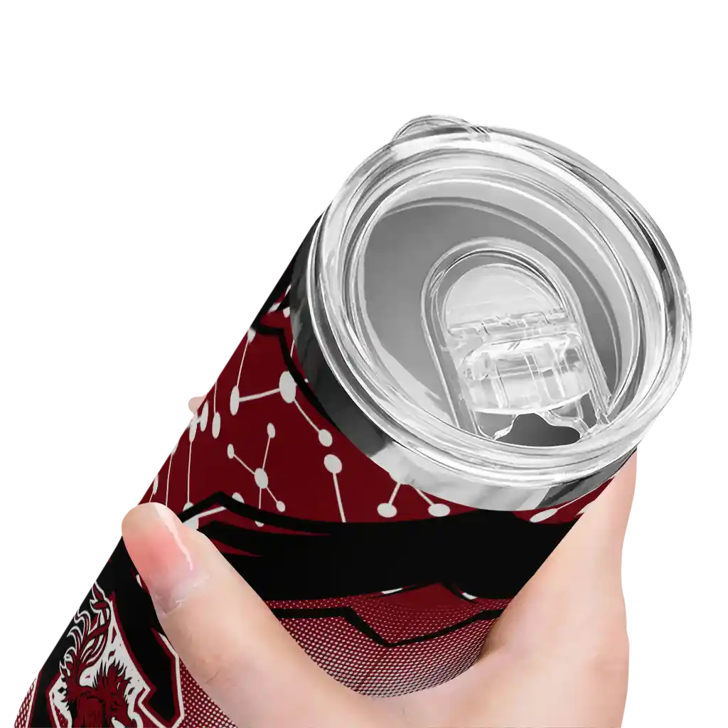 customized-south-carolina-gamecocks-helmet-clash-garnet-skinny-tumbler-high-quality-1.webp