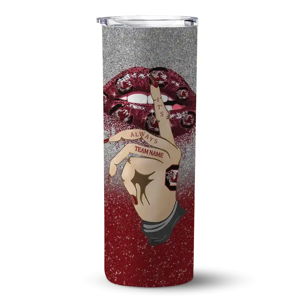 customized-south-carolina-gamecocks-sparkle-lips-garnet-skinny-tumbler-best-selling.webp customized south carolina gamecocks sparkle lips garnet skinny tumbler best selling