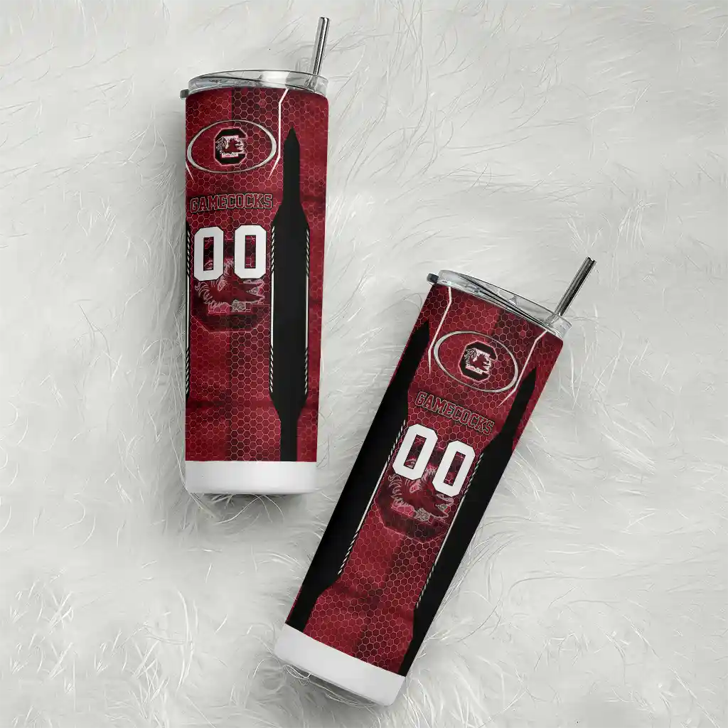 customized-south-carolina-gamecocks-stacked-diamond-garnet-skinny-tumbler-top-rated.webp
