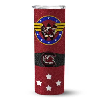Customized South Carolina Gamecocks Star Cluster Garnet Skinny Tumbler
