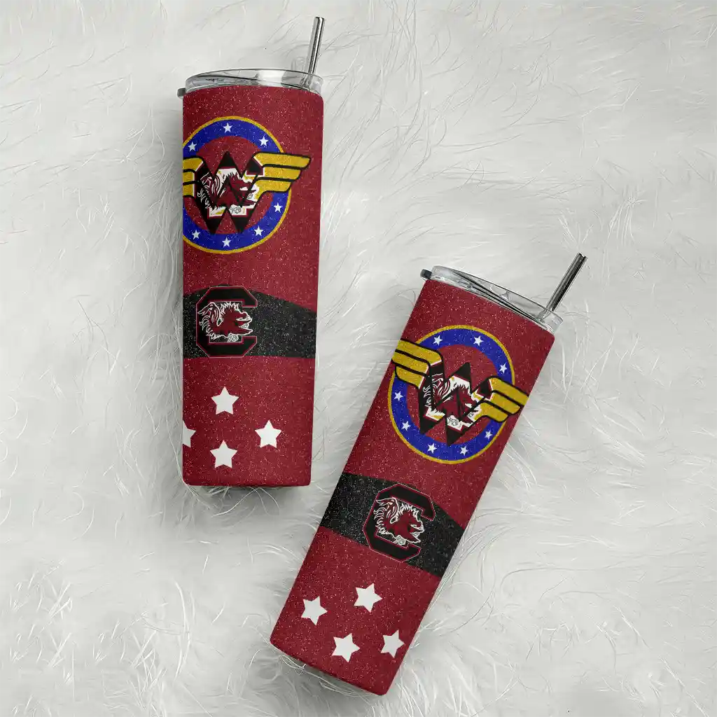 customized-south-carolina-gamecocks-star-cluster-garnet-skinny-tumbler-top-rated.webp
