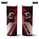 customized-south-carolina-gamecocks-web-stripes-garnet-white-skinny-tumbler-best-selling.webp