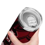 customized-south-carolina-gamecocks-web-stripes-garnet-white-skinny-tumbler-best-selling.webp