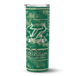 customized-south-florida-bulls-chevron-patch-green-skinny-tumbler-best-selling.webp