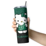 customized-south-florida-bulls-hello-kitty-green-black-skinny-tumbler-best-selling-1.webp