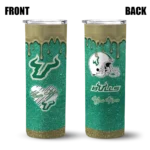 customized-south-florida-bulls-pixel-fade-green-skinny-tumbler-best-selling-1.webp