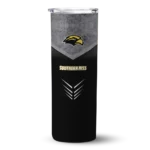 customized-southern-miss-golden-eagles-hexagon-honeycomb-black-skinny-tumbler-best-selling.webp