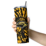 customized-southern-miss-golden-eagles-metallic-grid-black-skinny-tumbler-best-selling.webp