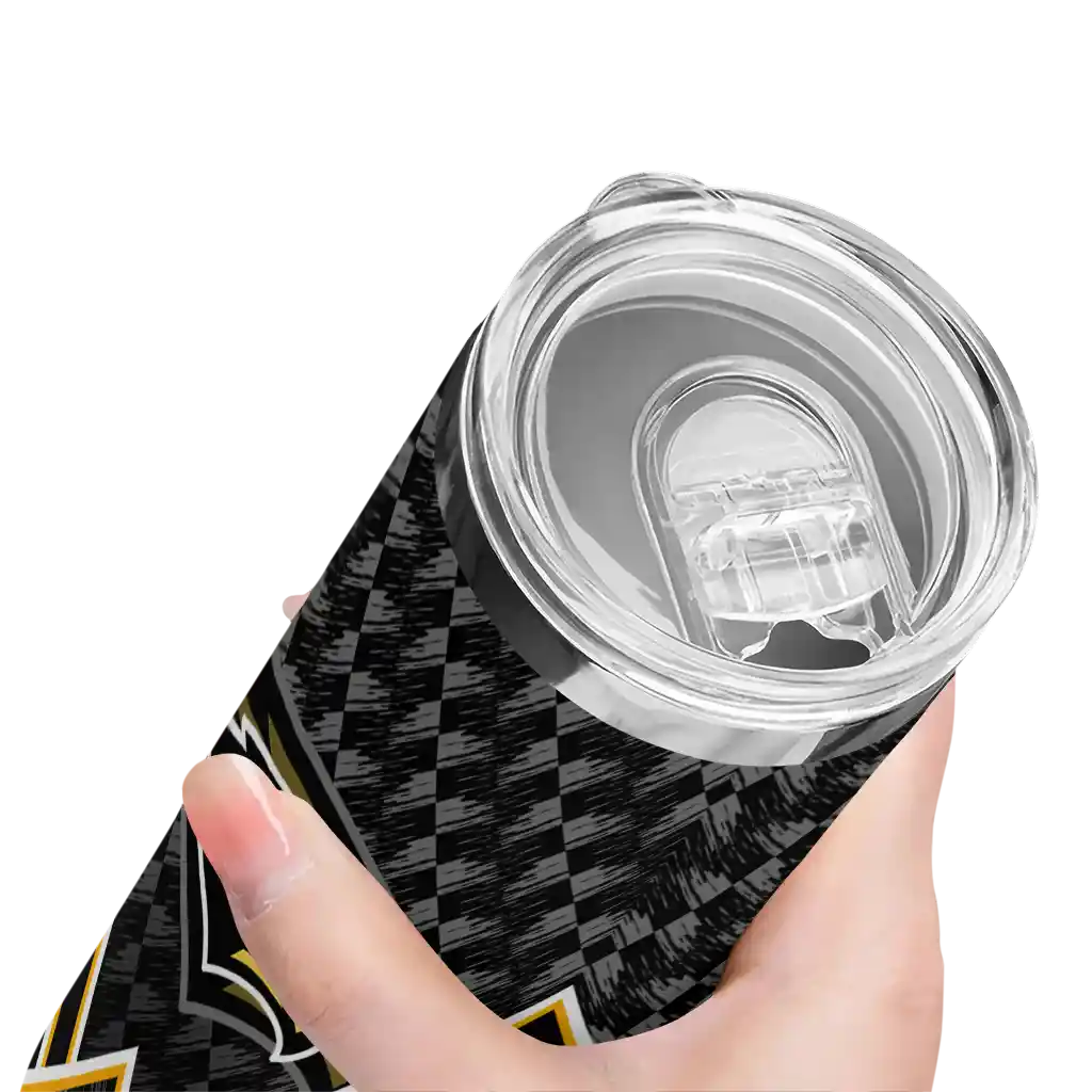 customized-southern-miss-golden-eagles-monogram-burst-black-white-skinny-tumbler-high-quality.webp