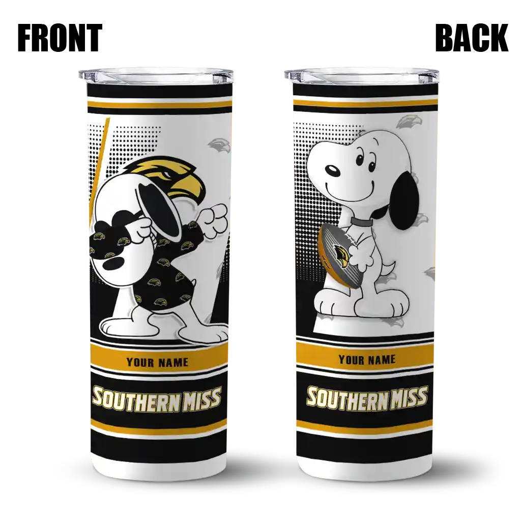 customized-southern-miss-golden-eagles-snoopy-dog-black-white-skinny-tumbler-fashion-forward.webp
