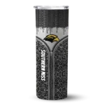 customized-southern-miss-golden-eagles-sparkle-drip-black-skinny-tumbler-best-selling.webp