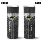 customized-southern-miss-golden-eagles-sparkle-drip-black-skinny-tumbler-best-selling.webp