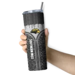 customized-southern-miss-golden-eagles-sparkle-drip-black-skinny-tumbler-best-selling.webp