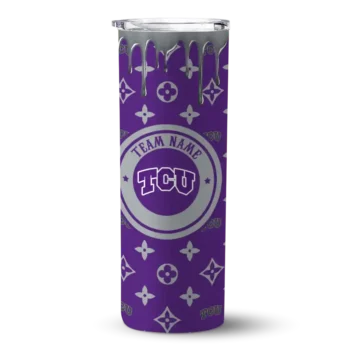 Customized TCU Horned Frogs Camo Streak Purple Skinny Tumbler
