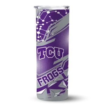 Customized TCU Horned Frogs Helmet Clash Purple Skinny Tumbler
