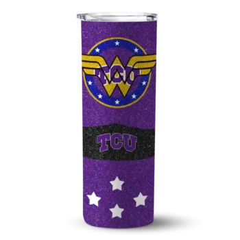 Customized TCU Horned Frogs Star Cluster Purple Skinny Tumbler