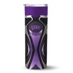 customized-tcu-horned-frogs-superman-emblem-purple-black-skinny-tumbler-best-selling.webp