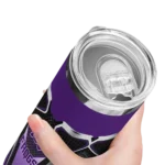 customized-tcu-horned-frogs-superman-emblem-purple-black-skinny-tumbler-best-selling.webp