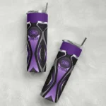 customized-tcu-horned-frogs-superman-emblem-purple-black-skinny-tumbler-best-selling.webp
