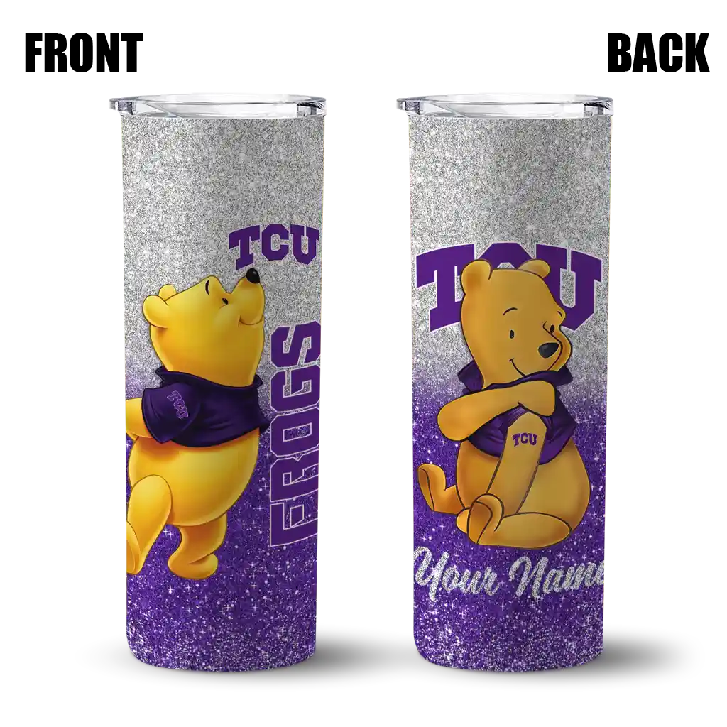 customized-tcu-horned-frogs-winnie-the-pooh-purple-gray-skinny-tumbler-fashion-forward-1.webp