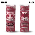 customized-temple-owls-chevron-patch-red-skinny-tumbler-best-selling.webp