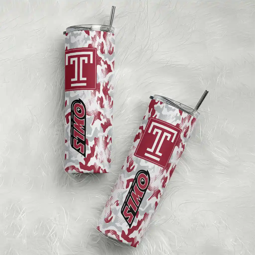 customized-temple-owls-claw-marks-red-white-skinny-tumbler-top-rated.webp