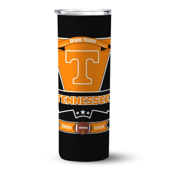 customized tennessee volunteers helmet belt orange black skinny tumbler best selling