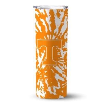 Customized Tennessee Volunteers Metallic Grid Orange Skinny Tumbler