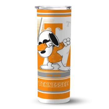 Customized Tennessee Volunteers Snoopy Dog Orange White Skinny Tumbler
