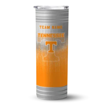 Customized Tennessee Volunteers Swirl Texture Orange Skinny Tumbler