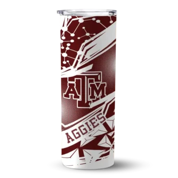 Customized Texas A&M Aggies Helmet Clash Maroon Skinny Tumbler