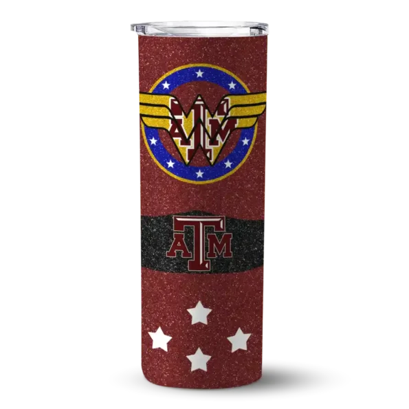 customized texas am aggies star cluster maroon skinny tumbler best selling