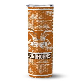 Customized Texas Longhorns Chevron Patch Orange Skinny Tumbler