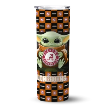 Texas Longhorns Tumber - Customized Yoda Cozy Skinny Orange Black