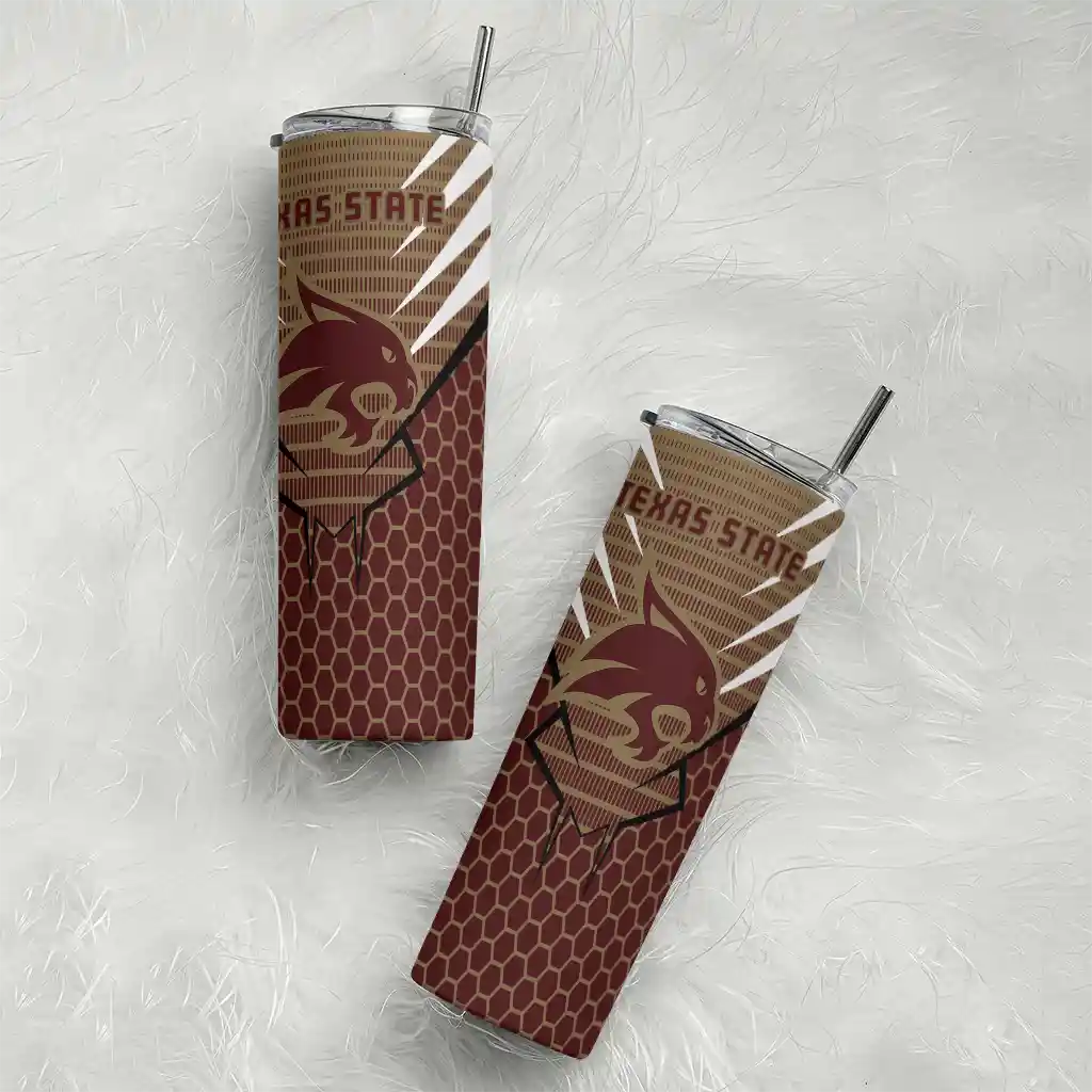 customized-texas-state-bobcats-chevron-stripes-maroon-skinny-tumbler-top-rated.webp
