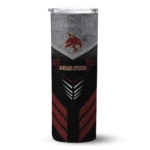 customized-texas-state-bobcats-hexagon-honeycomb-maroon-black-skinny-tumbler-best-selling.webp