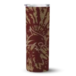 customized-texas-state-bobcats-metallic-grid-maroon-skinny-tumbler-best-selling.webp