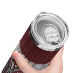 customized-texas-state-bobcats-sparkle-drip-maroon-skinny-tumbler-best-selling.webp