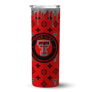 Customized Texas Tech Red Raiders Camo Streak Red Skinny Tumbler