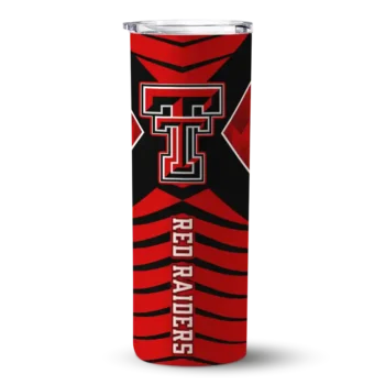 Customized Texas Tech Red Raiders Camo Texture Red Skinny Tumbler