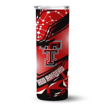 Customized Texas Tech Red Raiders Helmet Clash Red Skinny Tumbler