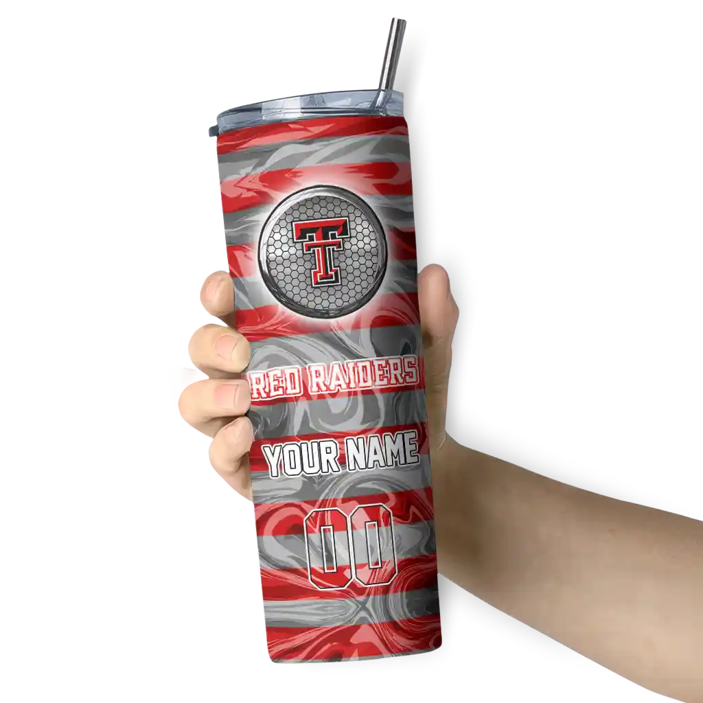 customized-texas-tech-red-raiders-patterned-waves-red-skinny-tumbler-premium-grade-1.webp