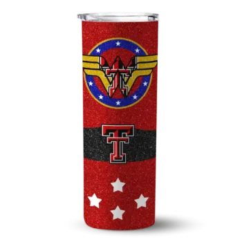 Customized Texas Tech Red Raiders Star Cluster Red Skinny Tumbler