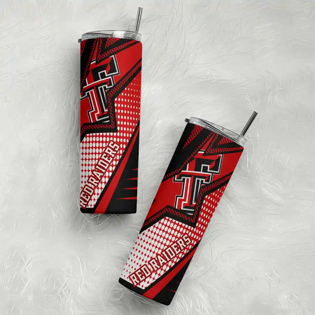 customized-texas-tech-red-raiders-web-stripes-red-white-skinny-tumbler-top-rated.webp