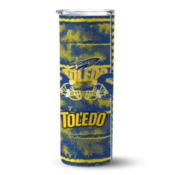Customized Toledo Rockets Chevron Patch Blue Skinny Tumbler