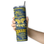 customized-toledo-rockets-chevron-patch-blue-skinny-tumbler-best-selling.webp
