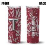 customized-troy-trojans-metallic-grid-red-skinny-tumbler-best-selling.webp
