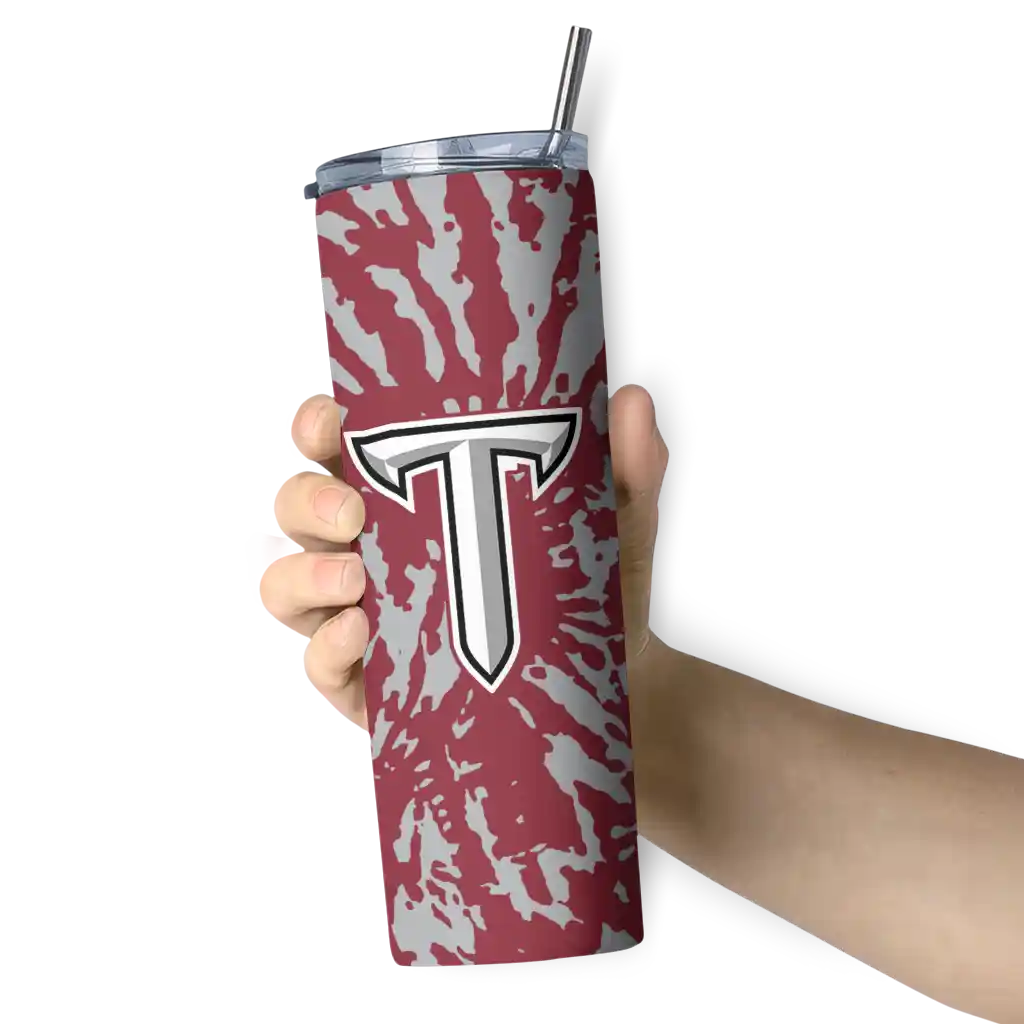 customized-troy-trojans-metallic-grid-red-skinny-tumbler-premium-grade.webp